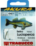 Trabucco Akura Zander 06 Lapkás, Szakállas Monofil Előkötött Horog 10db (027-15-060)