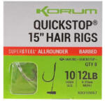 Korum 38cm Big Fish Hair Rigs W/Quickstops Size 8 Füles Szakállas Monofil Előkötött Horog (K0310056)