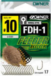 Owner Hooks FDH-1 12 Füles, Szakállas Feeder Horog 17db (56941-012)