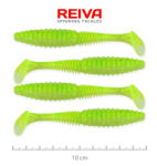 Reiva Zander Power Shad 10cm 7, 05gr 4db/cs (Fluo Zöld Flitter I. ) Plasztik csali (9901-142)