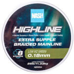 Nash Highline Zöld 0, 18mm 1200m Fonott Főzsinór (T6020)