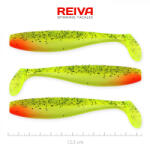 Reiva Flat Minnow shad 12, 5cm 3db/cs (Zöld-Piros Flitter) Plasztik csali (9902-124)