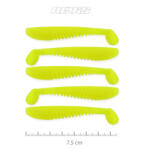 Nevis Impulse Shad 7, 5cm 3, 05gr 5db/cs Citromsárga Plasztik csali (9721-812)