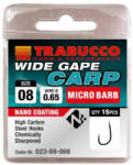 Trabucco Wide Gape Carp 08 Lapkás, Szakállas Horog 15db (023-69-008)