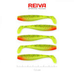 Reiva Flat Minnow shad 7, 5cm 5db/cs (Zöld-Piros Flitter) Plasztik csali (9902-804)