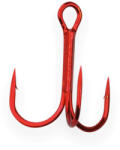Gamakatsu Preda 13R Treble Hooks Red Háromágú Füles, Szakállas Horog #10 (146873-1000)