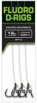 FOX Carp Ready Rigs Fluoro D Rig 6 Füles, Szakállas Előkötött Horog 3db (CCR205)