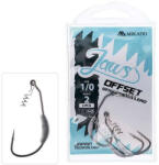 Mikado Jaws Offset Csavarral és Ólommal 3/0 7gr Füles Szakállas Offset Horog 3db (HJA04-3-0-7-0)