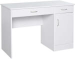 HomCom Irodai Asztal, 2 Fiókkal, PAL, 111 x 48 x 75, 8 cm, Fehér
