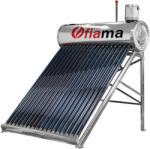 Fiama Panou solar nepresurizat FIAMA pentru producere apa calda, cu rezervor inox, 180 litri, 18 tuburi vidate si vas flotor 5 litri (solarnepresfiama18tub180l)