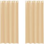 vidaXL 2 db homokszínű fátyolfüggönyök rojtokkal 4102121 (4102121)