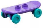LEGO® 42511c07c89 - LEGO sötétlila minifigura gördeszka, sötét türkiz kerekekkel (42511c07c89)