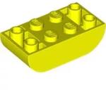 LEGO® 5174c236 - LEGO neon sárga lejtő 4 x 2 méretű, íves, inverz (5174c236)