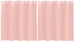 vidaXL 2 db rózsaszín fátyolfüggönyök rojtokkal 140x140 cm 4102095 (4102095)