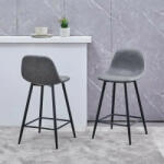 BLux Bárszékek Műbőr Kárpitozással - Szürke