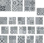 Iber Heritage Black fagyálló fekete 33, 15x33, 15cm matt padlólap