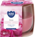 AURA Декоративна свещ с аромат aura rose и горене 24 часа (sn71-78)