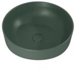 AREZZO design design Lorca pultra ültethető porcelán mosdó 42 cm, túlfolyó nélkül, matt zöld AR-146055 (AR-146055)