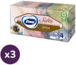 Zewa Softis Style 4 rétegű illatmentes dobozos papírzsebkendő (3x80 db)