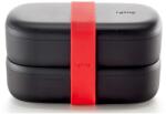 Lékué Cutie pentru prânz TO GO, 2 x 500 ml, dublu, negru, Lékué (LKE0301030G08M017)