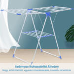  Összecsukható Szárnyas Ruhaszárító Állvány, Beltéri és Kültéri Használatra, 3 szintes, Nagy Szárítófelülettel (NF-H45) Ruhaszárító