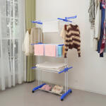  Multifunkciós Ruhaszárító Nagy Szárítófelülettel, Helytakarékos, Masszív Teherbírás, szürke (NF-H24) Ruhaszárító