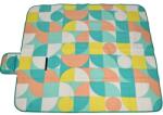 HomeandMode Vízálló strand és piknik takaró, 130 x 150 cm, vidám színes mintával (C34200040)