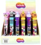 Nebulo Golyóstoll kupakos, 0, 5mm NEBULÓ Funny Animals DTG 10színű