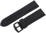  Műanyag szíj, fekete színű, 24 mm (kék varrással) (9351-2)