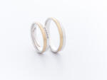  Sárgaarany és fehérarany karikagyűrű pár (A40404-SF)