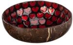 AtmoWood Kókuszfa tál piros szívekkel