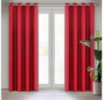 EUROFIRANY Rita egyszínű dekor függöny Piros 140x250 cm