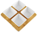Ambition Set boluri patrate, 5 piese, alb, Natural (45577) Castron