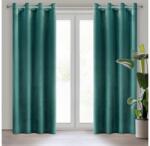 EUROFIRANY Rosa bársony sötétítő függöny Sötét türkiz 140x250 cm
