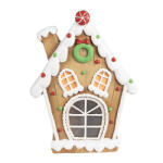 Clayre & Eef Mézekalács házikó színes pöttyös, LED-es, 27x11x36cm