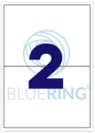 BLUERING Etikett címke, 210x148mm, 100 lap, 2 címke/lap Bluering® (BRET112) - officefirst
