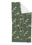 Takoy Prosop uscare rapidă 80x160 model alpiniști pe verde închis Prosop