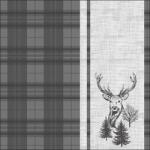 Ambiente Deer plaid grey papírszalvéta 33x33cm, 20db-os
