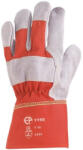 Coverguard 1155 -Bőr Rakodó Kesztyű - Szürke Marhahasíték/Piros Vászon Kézhát (1155_11)