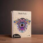  Kutya fa puzzle L Prémium fa doboz