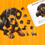  Cuki tacskó fa puzzle L Prémium fa doboz