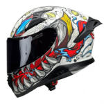 Pilot Snake sv Reptile-X White Gloss Cască Moto Față întreagă ECE 22.06 1550gr cu Sunvisor PIL000KRA143 (PIL000KRA143)