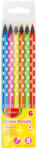 Keyroad Színes ceruza készlet háromszögletű, fekete belsővel Keyroad Neon 6 klf. neon szín (KR971870) - toptoner