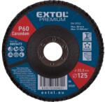 Extol lamellás csiszoló acél, Alu, műa. és fa munkadarabok csiszolására, 125×22mm; P60, kúpos, max. : 12.300 ford. /perc, EN13743 (8803473)