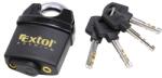  EXTOL biztonsági lakat, levágás elleni védelemmel, festett, vízálló, 4db kulcs; 50mm (8857750)