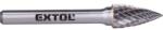 Extol keményfém turbómaró (rotormaró), íves, hegyes orrú, átmérő 10×20mm/szár 6mm, keresztfogazás (8703764) - sipibolt