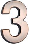 StrendPRO Házszám 3 (70x100mm) ragasztószalaggal bronz színű (2212491)