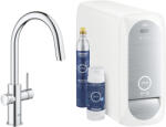 GROHE Blue Home C-Kifolyós Kezdőkészlet Kihúzható Gyöngyöztetővel - Króm