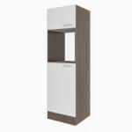 Leziter Yorki 60-as kamra szekrény yorki tölgy korpusz selyemfényű fehér fronttal (YK60YSF) - geminiduo