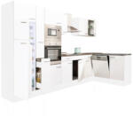 Leziter Yorki 370 sarok konyhabútor fehér korpusz, selyemfényű fehér fronttal (LS370FHFH) - geminiduo